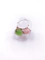 thumb Brass Glass Stone Multi Color Geometric Trend Band Ring 0