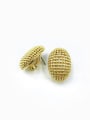 thumb Brass Oval Minimalist Clip Earring 0