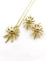 thumb Trend Flower Zinc Alloy Bead Silver Earring and Necklace Set 0