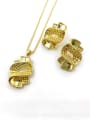 thumb Trend Irregular Zinc Alloy Earring and Necklace Set 0