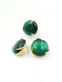 thumb Minimalist Round Brass Cats Eye Green Ring And Earring Set 0