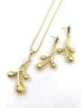 thumb Trend Fruit Zinc Alloy Bead Gold Earring and Necklace Set 0