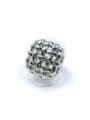 thumb Zinc Alloy Square Trend Band Ring 1