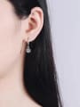 thumb 925 Sterling Silver Moissanite White Minimalist Drop Earring 1