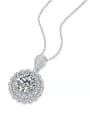 thumb 925 Sterling Silver Moissanite White Lariat Necklace 0