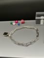 thumb 925 Sterling Silver Rectangle Classic Link Bracelet 0