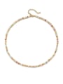 thumb Brass Crystal Irregular Minimalist Cuban Necklace 0