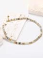 thumb Brass Crystal Irregular Minimalist Cuban Necklace 1