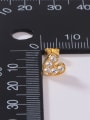 thumb 925 Sterling Silver Cubic Zirconia White Heart Minimalist Stud Earring 3
