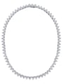 thumb 925 Sterling Silver Cubic Zirconia White Heart Minimalist Cuban Necklace 0