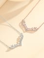 thumb 925 Sterling Silver Cubic Zirconia White Lariat Necklace 2