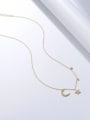 thumb 925 Sterling Silver Cubic Zirconia White Star Minimalist Link Necklace 3