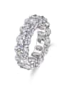 thumb 925 Sterling Silver Cubic Zirconia White Band Ring 0