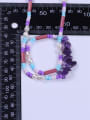 thumb Stainless steel Light Amethyst Multi Color Stone Minimalist Beaded Necklace 3