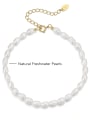 thumb 925 Sterling Silver Freshwater Pearl White Tila Bead Oval Minimalist Handmade Beaded Bracelet 4