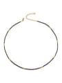 thumb Brass Crystal Round Minimalist Cuban Necklace 4