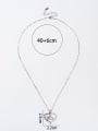 thumb 925 Sterling Silver Cubic Zirconia White Minimalist Lariat Necklace 3