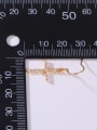 thumb 925 Sterling Silver Cubic Zirconia White Cross Minimalist Hook Earring 4