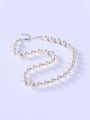 thumb Stainless steel Freshwater Pearl White Minimalist Beaded Necklace 0