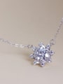 thumb 925 Sterling Silver Moissanite White Minimalist Link Necklace 1