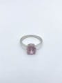 thumb 925 Sterling Silver Cubic Zirconia Pink Minimalist Band Ring 2