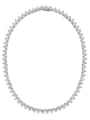 thumb 925 Sterling Silver Cubic Zirconia White Heart Minimalist Cuban Necklace 0