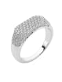 thumb 925 Sterling Silver Cubic Zirconia White Minimalist Engagement Ring 0