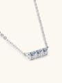 thumb 925 Sterling Silver Moissanite White Minimalist Lariat Necklace 4