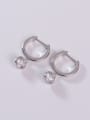 thumb 925 Sterling Silver Cubic Zirconia White Dainty Clip Earring 2