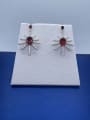 thumb 925 Sterling Silver Cubic Zirconia Red Minimalist Drop Earring 1