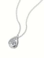 thumb 925 Sterling Silver Moissanite White Minimalist Lariat Necklace 1