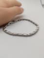 thumb 925 Sterling Silver Cubic Zirconia White Minimalist Link Bracelet 3