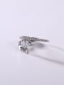 thumb 925 Sterling Silver High Carbon Diamond White Minimalist Band Ring 2