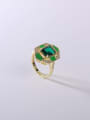thumb 925 Sterling Silver Cubic Zirconia Green Minimalist Band Ring 0