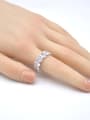 thumb 925 Sterling Silver Cubic Zirconia White Band Ring 3