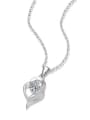 thumb 925 Sterling Silver Moissanite White Minimalist Lariat Necklace 0