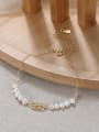 thumb 925 Sterling Silver Freshwater Pearl White Tila Bead Oval Minimalist Handmade Beaded Bracelet 1