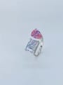 thumb 925 Sterling Silver Cubic Zirconia White Minimalist Band Ring 0