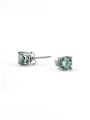 thumb 925 Sterling Silver Moissanite Multi Color Minimalist Stud Earring 3