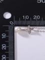 thumb 925 Sterling Silver Freshwater Pearl White Minimalist Lariat Necklace 3