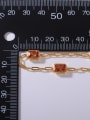 thumb 925 Sterling Silver Cubic Zirconia Orange Minimalist Link Necklace 3