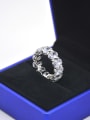 thumb 925 Sterling Silver Cubic Zirconia White Band Ring 2