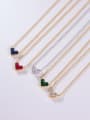 thumb 925 Sterling Silver Cubic Zirconia Multi Color Minimalist Lariat Necklace 0