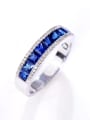 thumb 925 Sterling Silver Cubic Zirconia Multi Color Minimalist Band Ring 0