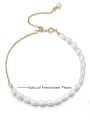 thumb 925 Sterling Silver Freshwater Pearl White Tila Bead Oval Minimalist Handmade Beaded Bracelet 4