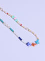 thumb Stainless steel Freshwater Pearl Multi Color Glass beads Minimalist Beaded Necklace 1