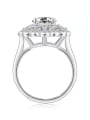 thumb 925 Sterling Silver Moissanite White Statement Band Ring 2