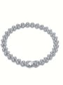 thumb 925 Sterling Silver Moissanite White Minimalist Link Bracelet 1