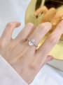 thumb 925 Sterling Silver Cubic Zirconia White Minimalist Band Ring 2