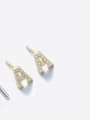 thumb 925 Sterling Silver Cubic Zirconia White Minimalist Earring 1